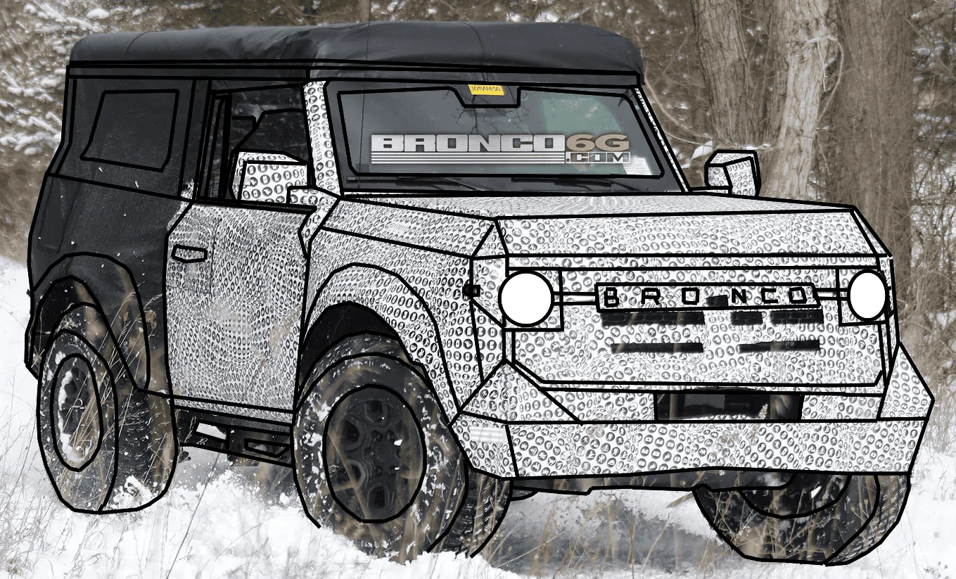 Ford Bronco Outline joke Ford 2020 Bronco 2 door outlin