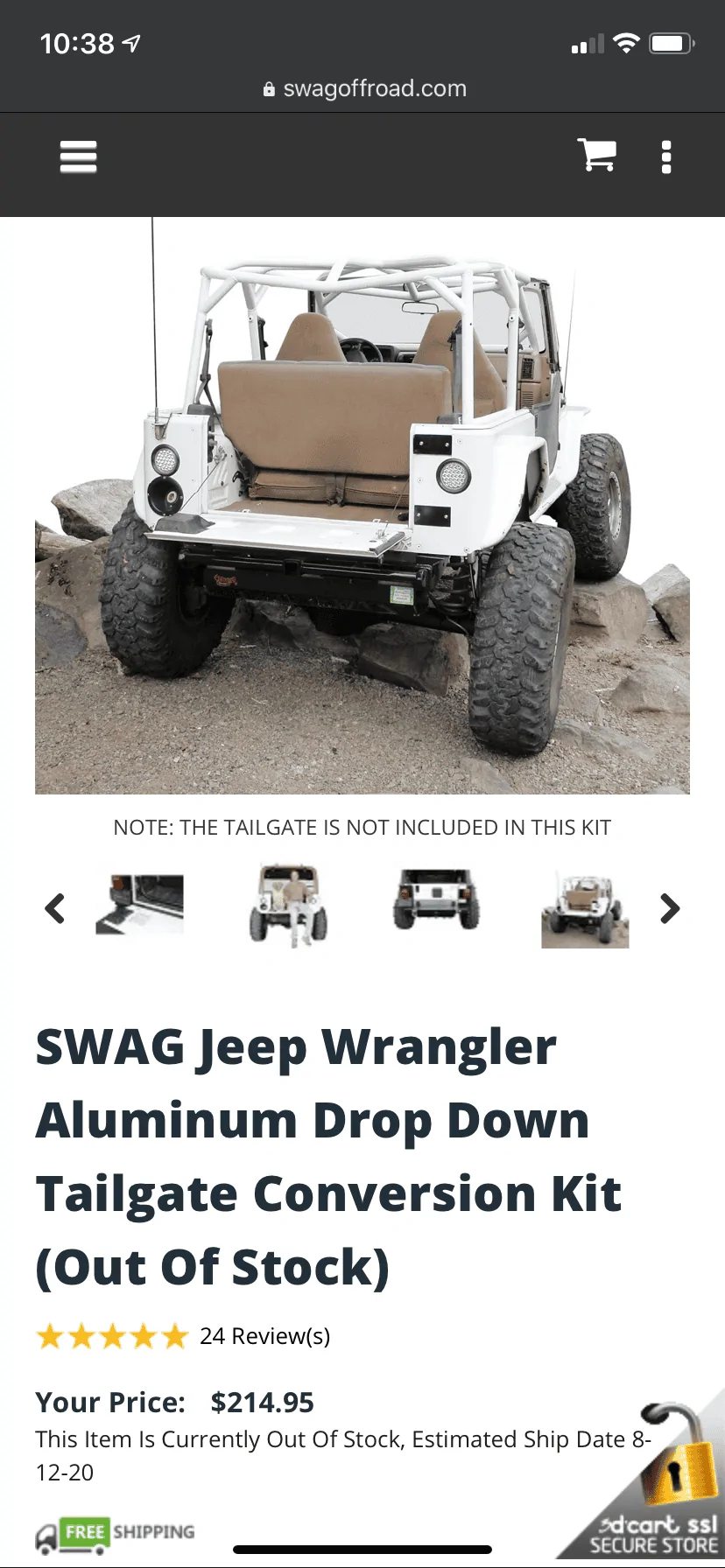 Ford Bronco Aftermarket angled hardtop / tailgate 6110345E-308A-4C19-A280-959647C02D16