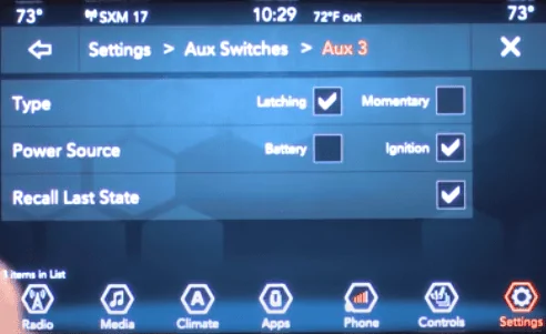 Ford Bronco Auxiliary Switch Configuration 22222