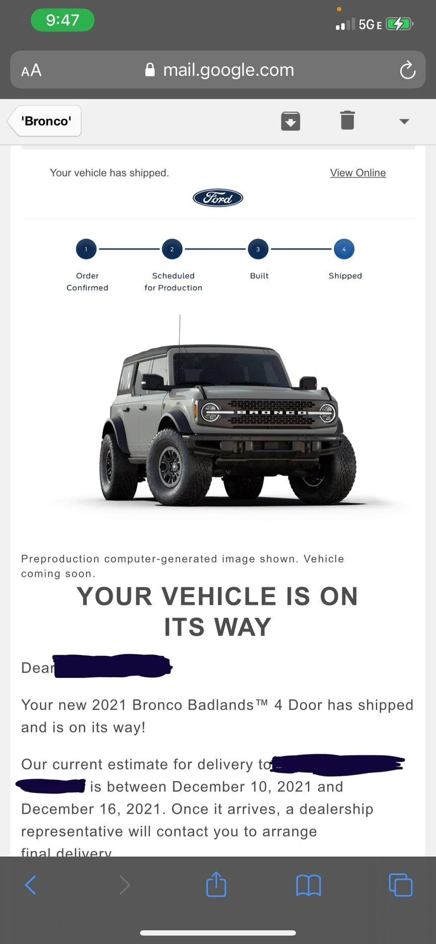 Ford Bronco Bronco for sale 05AD61D5-D02F-460E-B7F6-7041479509BB