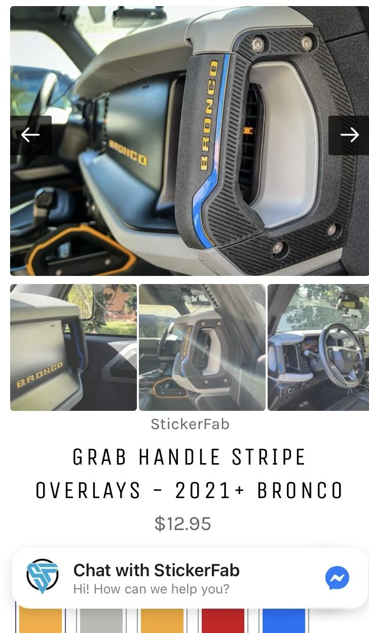 Ford Bronco Grab Handle stripe overlay released! F436F9DB-CC37-4EFB-98B0-4063163CEB0D