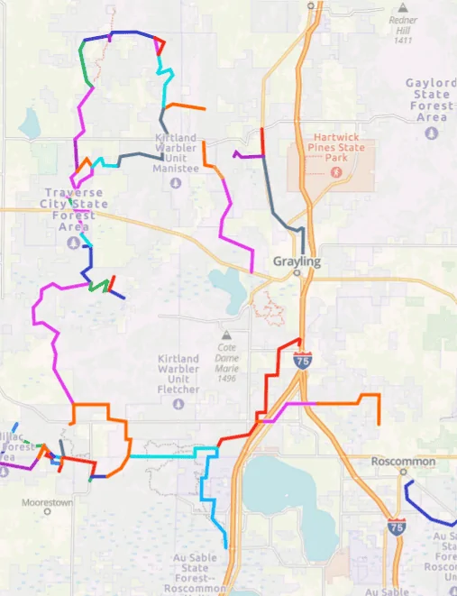 Ford Bronco Mid Michigan - Kalkaska ORV route in Bronco Black Diamond 1636333518922
