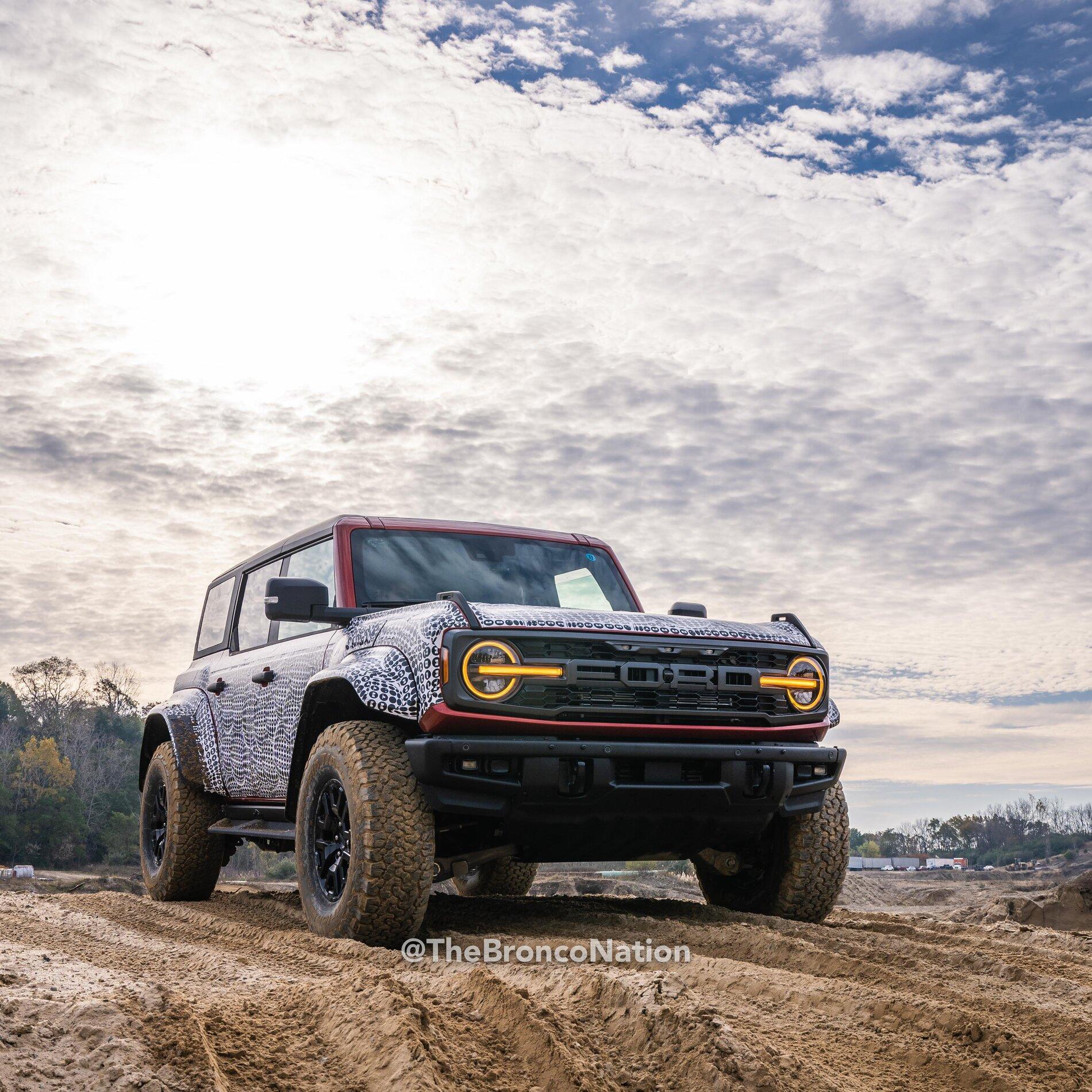Ford Bronco Ford Bronco Raptor Drops Camo For a Revealing Look… Likely to Get ~450 HP 2022 Ford Bronco Raptor preview 5