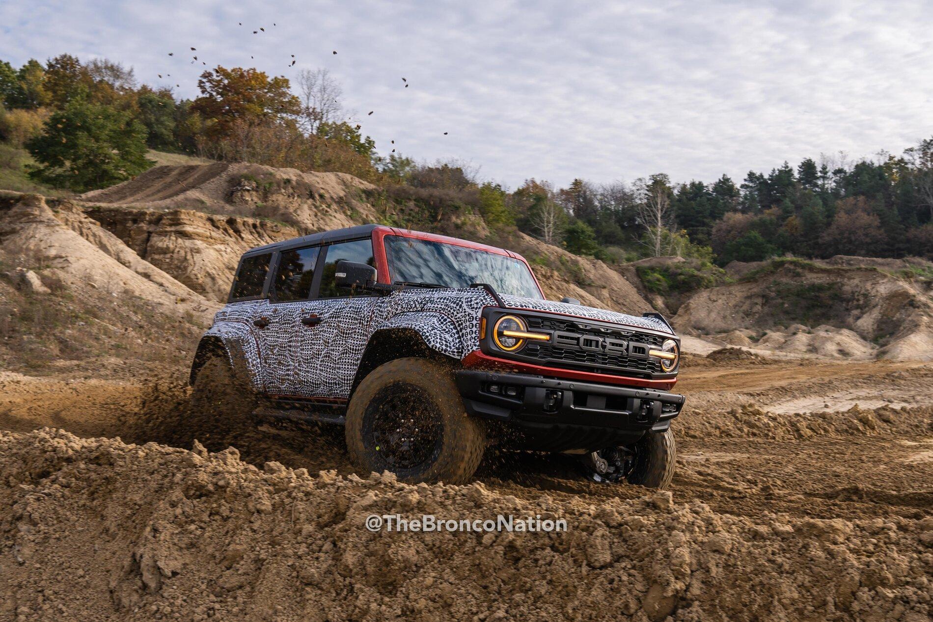 Ford Bronco Ford Bronco Raptor Drops Camo For a Revealing Look… Likely to Get ~450 HP 2022 Ford Bronco Raptor preview 1