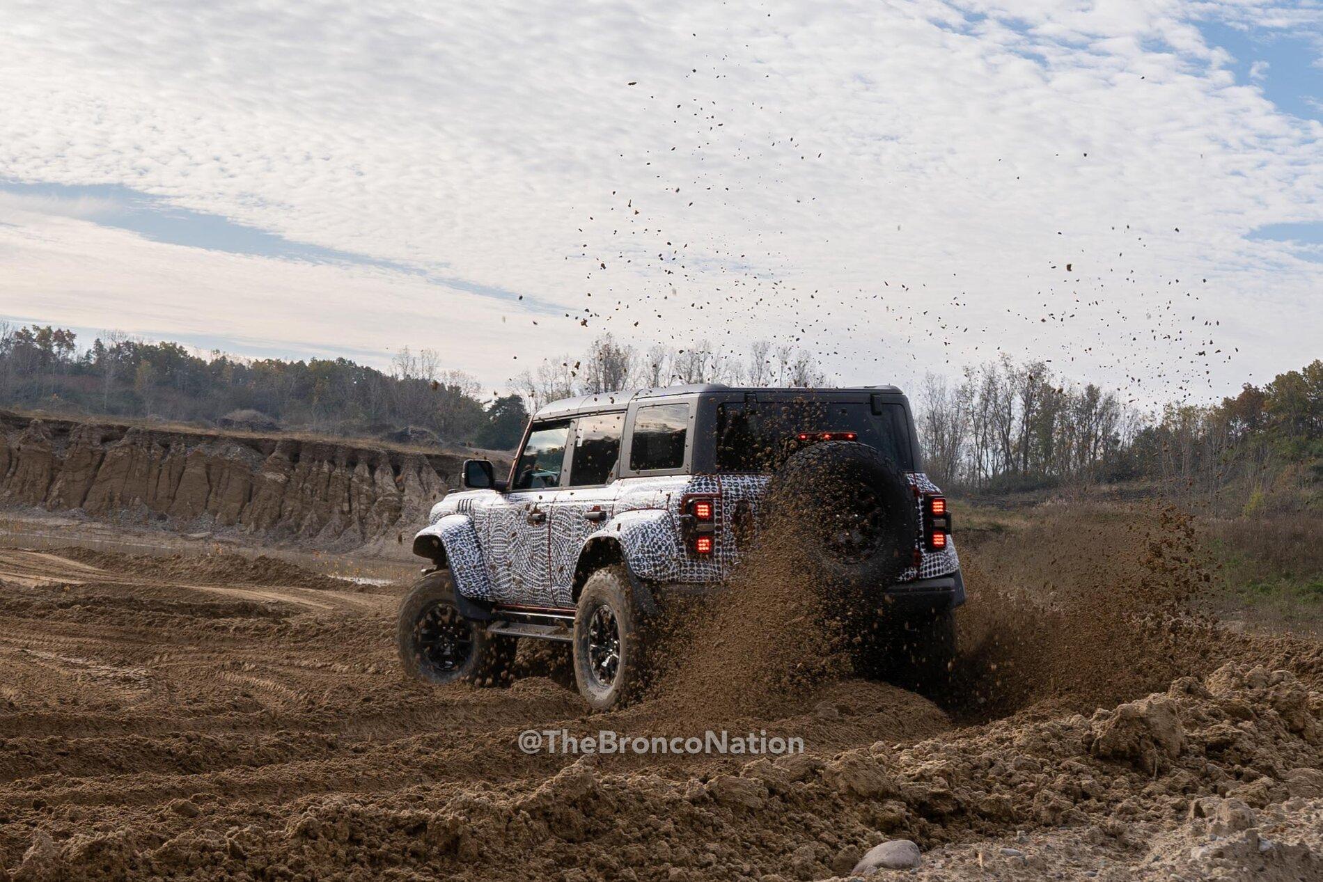 Ford Bronco Ford Bronco Raptor Drops Camo For a Revealing Look… Likely to Get ~450 HP 2022 Ford Bronco Raptor preview 3