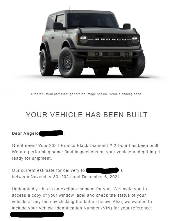 Ford Bronco 🛠 10/25/21 Build Week Group 1stpclr