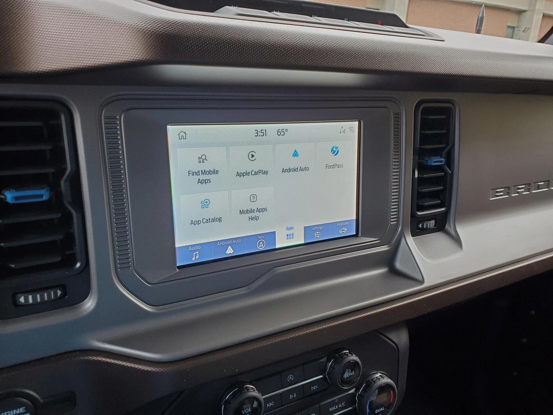 Ford Bronco Tempered Glass Screen / Display Protector Installed 20211109_155145