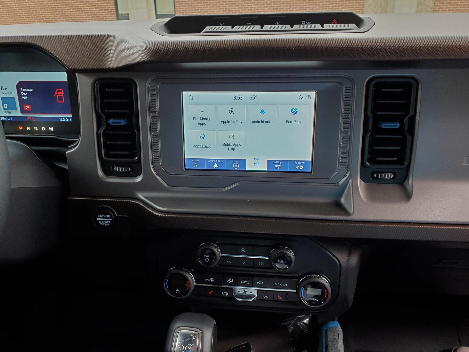 Ford Bronco Tempered Glass Screen / Display Protector Installed 20211109_155407