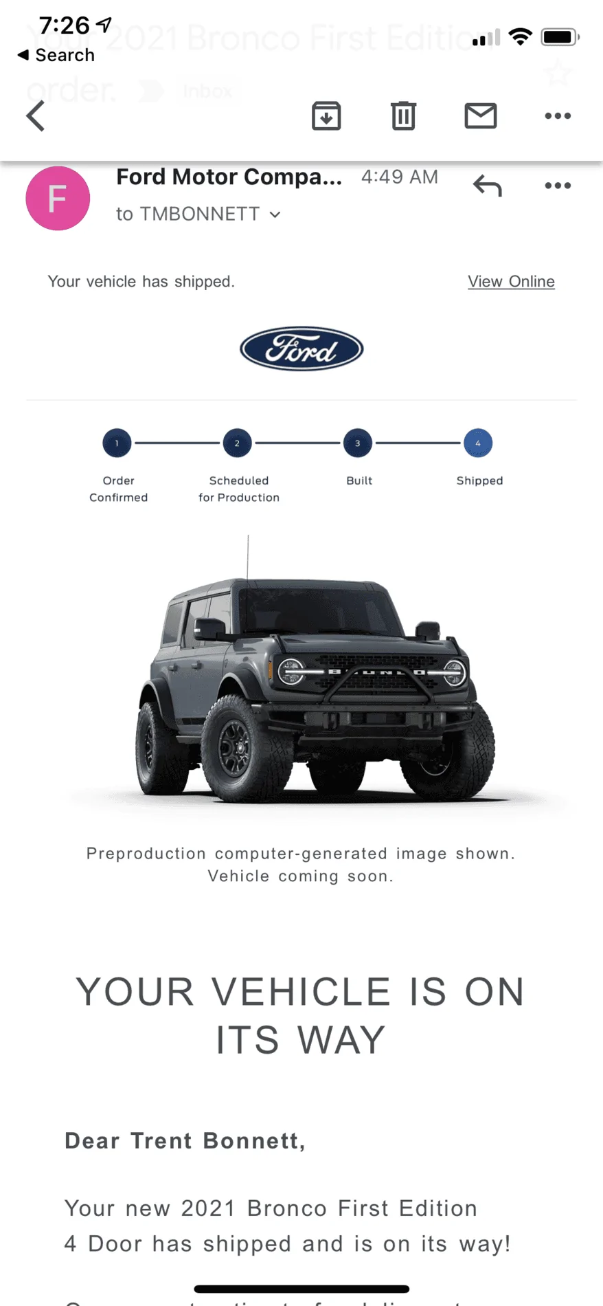 Ford Bronco *** DIRT MOUNTAIN Broncos - Built, Shipped, Delivered Tracker*** A4452172-2103-4B61-94E7-86C8D9490664