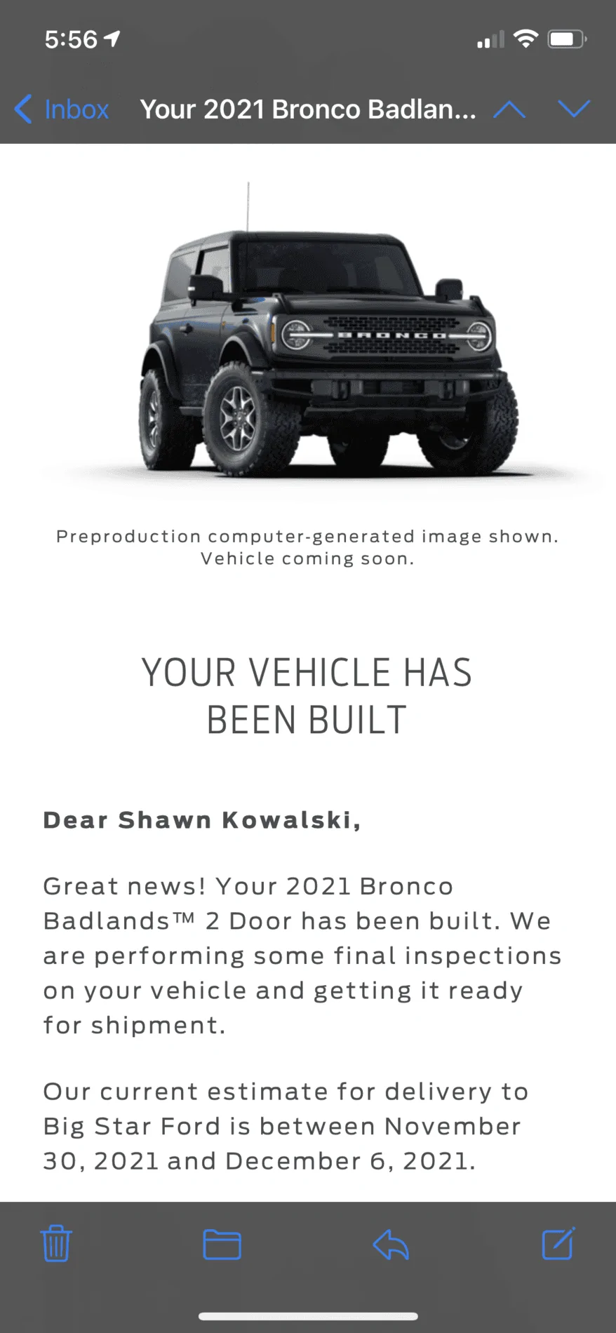 Ford Bronco *** DIRT MOUNTAIN Broncos - Built, Shipped, Delivered Tracker*** 090CF94B-45AF-4813-B40D-C2E37268C92F