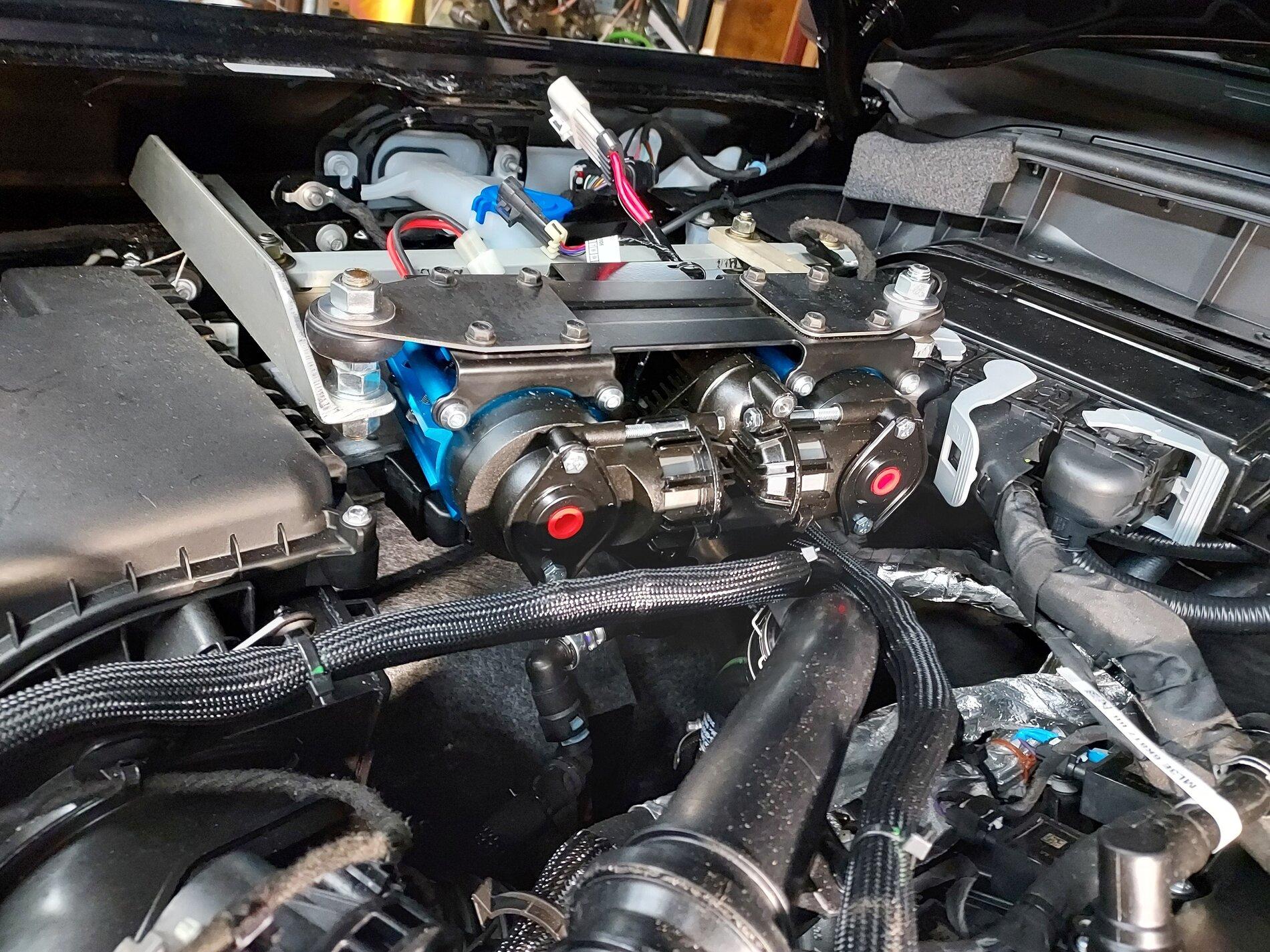 Ford Bronco ARB Dual Compressor Installed - Under Hood 2.7L Engine Compartment 1636612650308