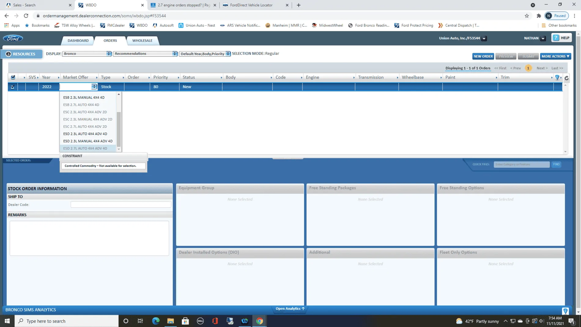 Ford Bronco 2.7 engine orders stopped? Screenshot (4)