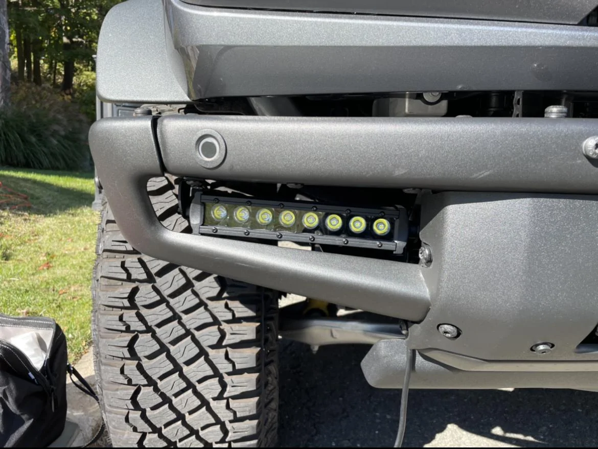 Ford Bronco 8" LED driving lights installed in MOD (heavy duty modular) bumper D4B21FC3-F91E-491A-A5C2-D448E761E5E0