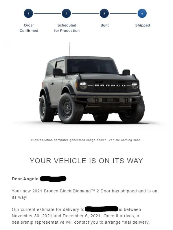 Ford Bronco 🛠 10/25/21 Build Week Group 1636648788878