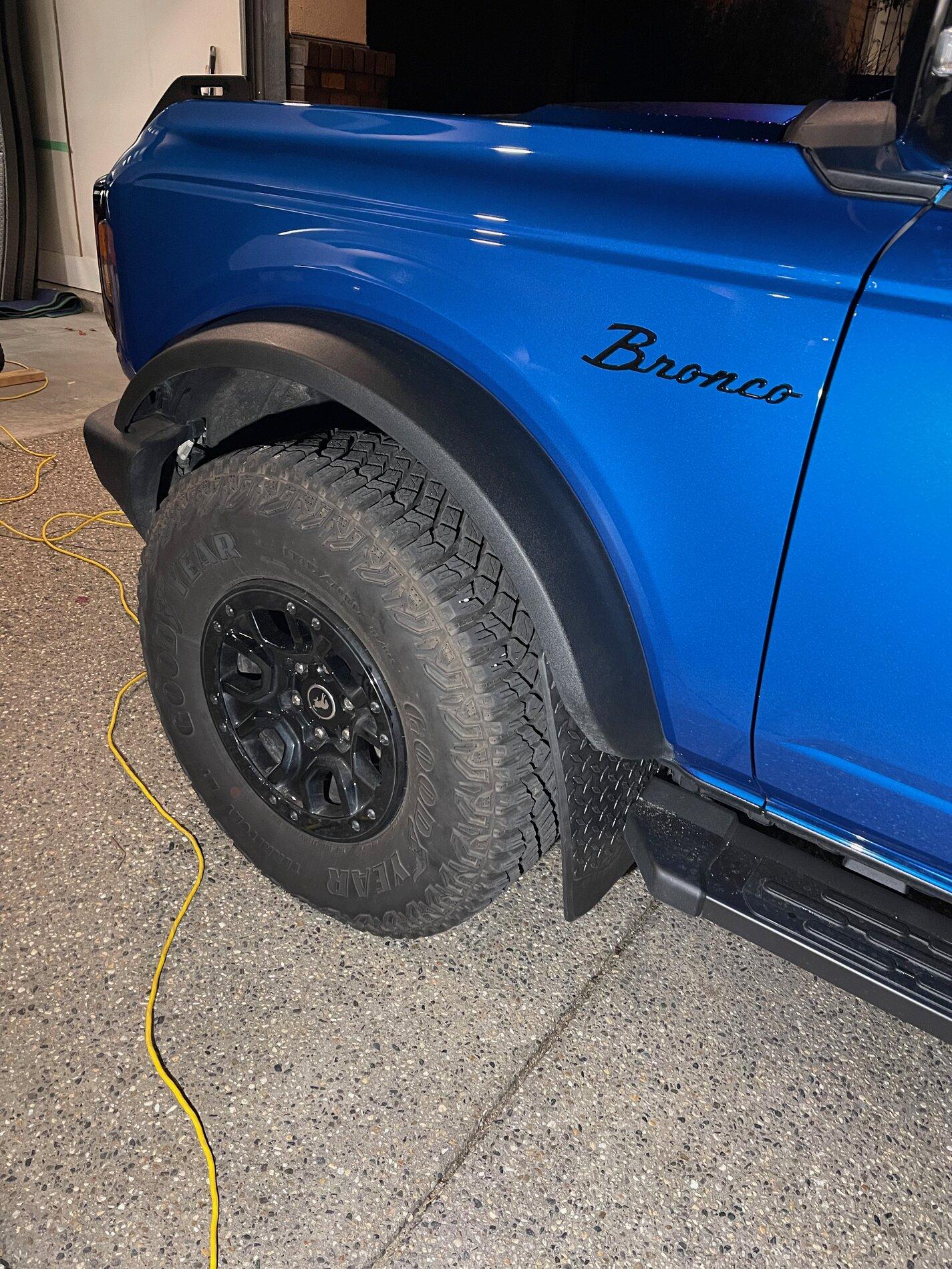 Ford Bronco Sasquatch and.......mud flaps (splash guards) IMG_1666