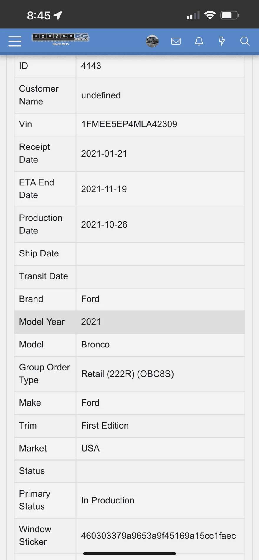 Ford Bronco 🛠 10/25/21 Build Week Group 91D636D4-F5B3-4EE4-893A-9A7C45B2D7FC