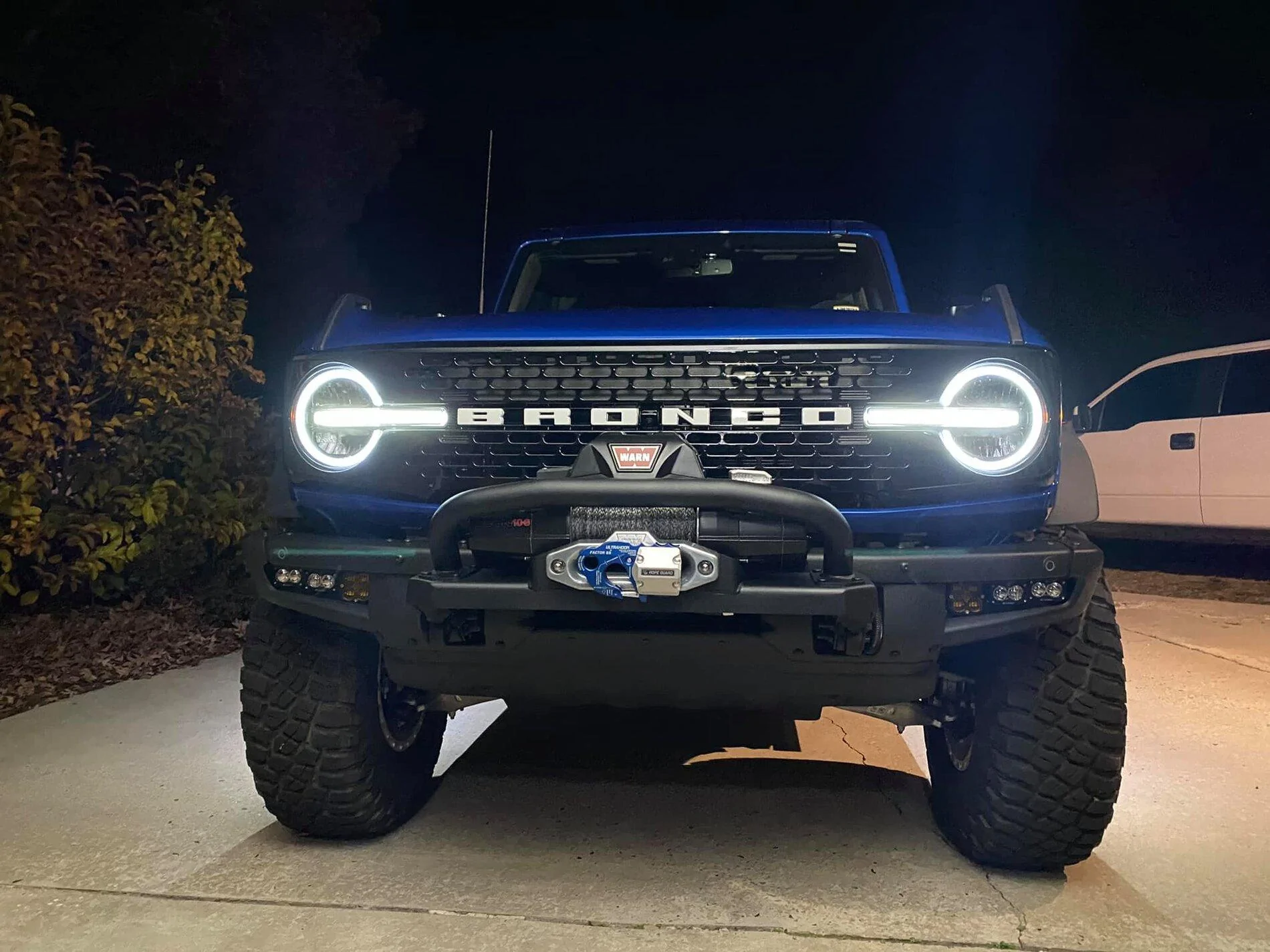 Ford Bronco First Edition 2-Door Bronco w/ Method Beadlocks, 37" BFG KM3, RPG Perch Collars, Billet A-Arms, Warn, Factor 55, Baja Design First Edition 2-Door Bronco w: Method 101 17x9 Beadlocks, 37x12.50 BFG KM3, RPG Perch Collars