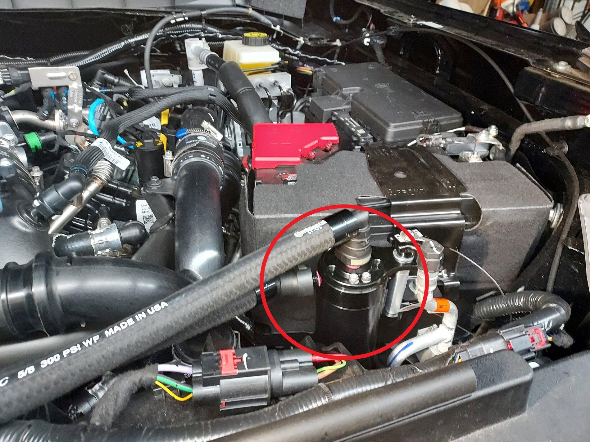 Ford Bronco 2.7 UPR Oil Catch Can - Updated - Installation Completed Today 1636941452941