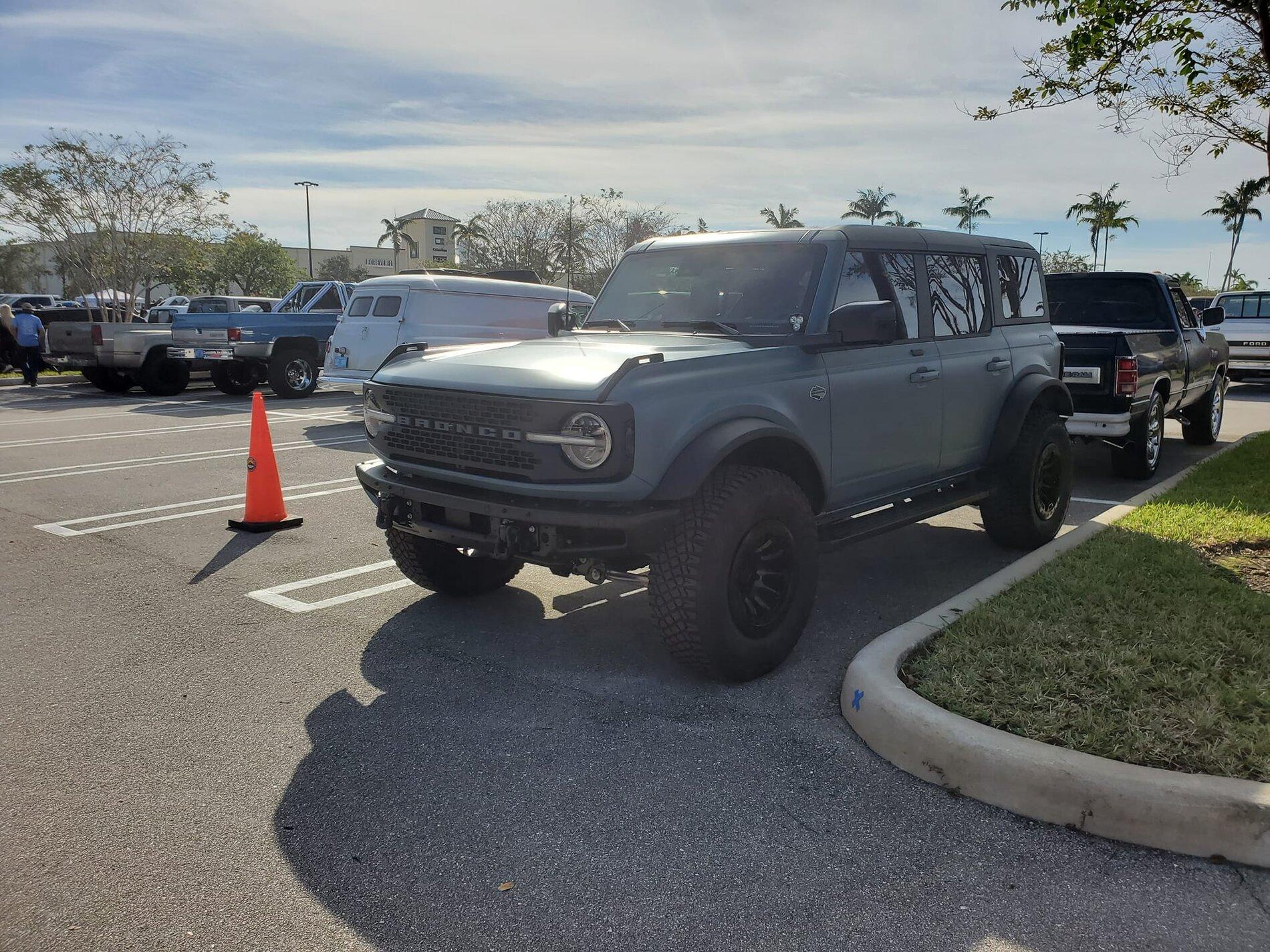 Ford Bronco Area 51 XPEL stealth PPF wrapped Wildtrak w/ matte grille, painted letters, Black Rhino, Magnaflow, Bodyguard 410655_10158766133036872_5998834501746066174_n-