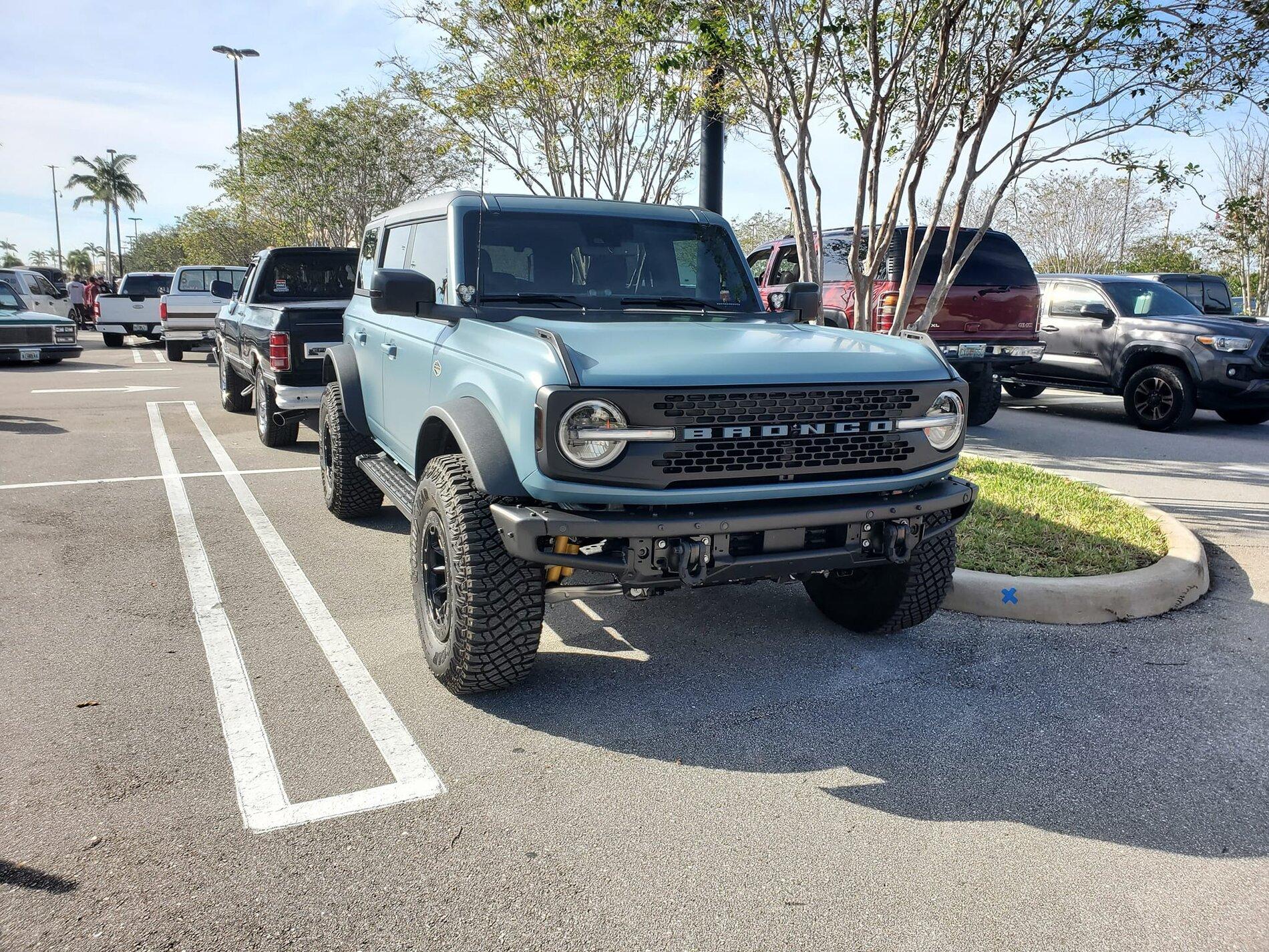 Ford Bronco Area 51 XPEL stealth PPF wrapped Wildtrak w/ matte grille, painted letters, Black Rhino, Magnaflow, Bodyguard 537933_10158766133216872_1497386885299252110_n-