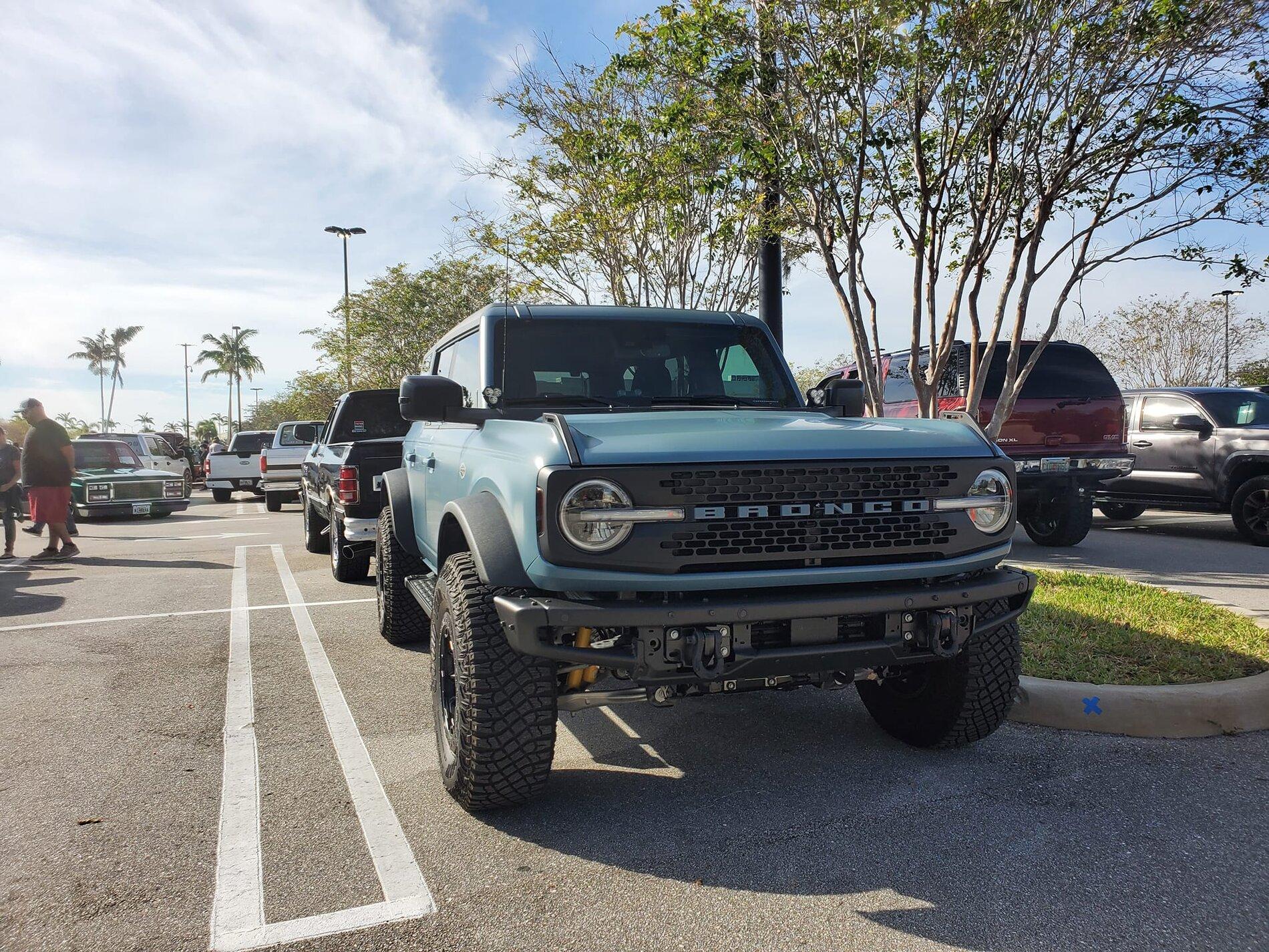 Ford Bronco Area 51 XPEL stealth PPF wrapped Wildtrak w/ matte grille, painted letters, Black Rhino, Magnaflow, Bodyguard 492340_10158766133456872_8997960454878880358_n-