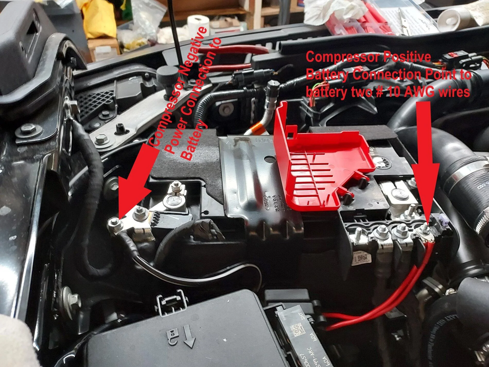 Ford Bronco ARB Dual Compressor Installed - Under Hood 2.7L Engine Compartment 1636946298656