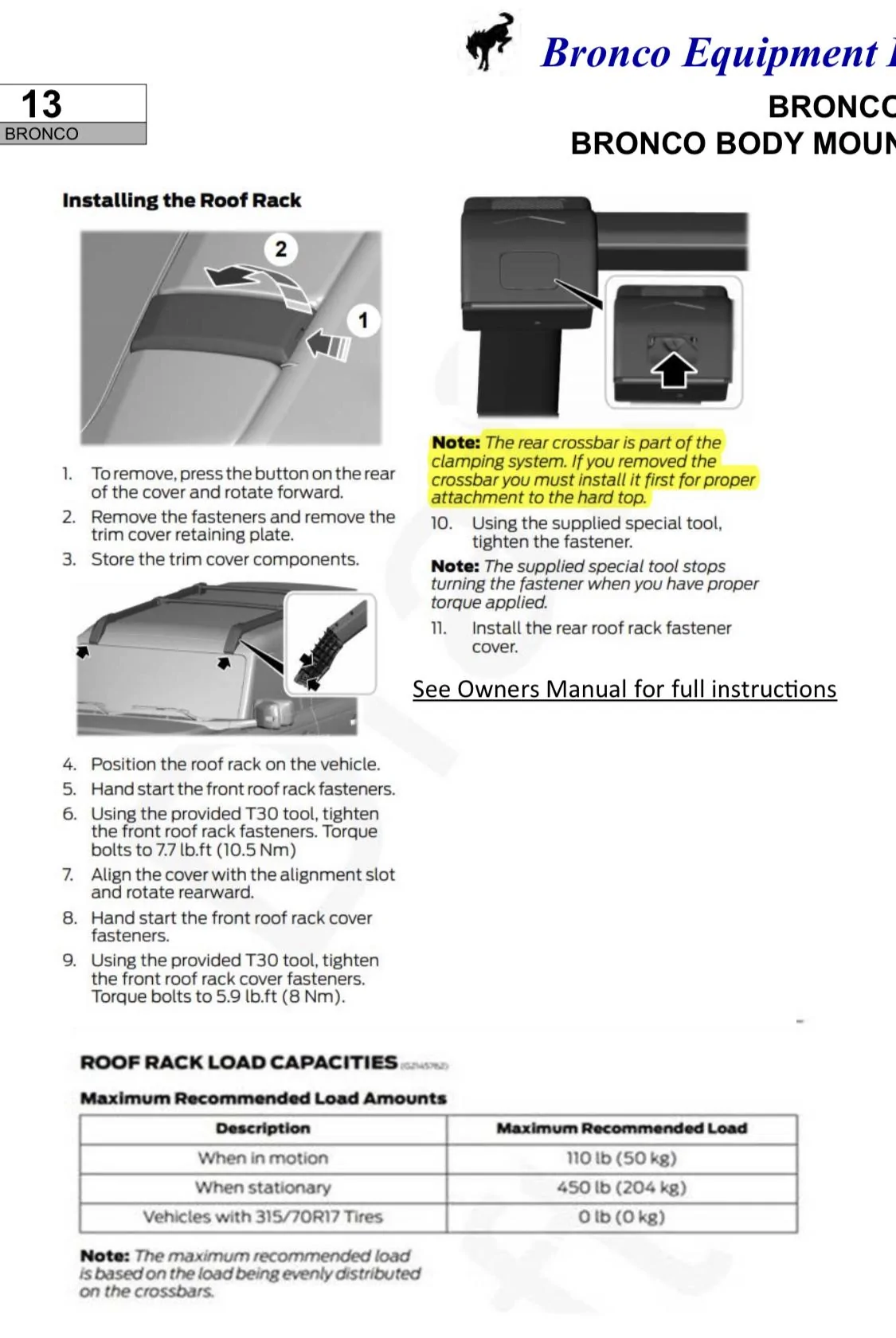 Ford Bronco Factory roof rack removal from MIC 89839B7B-91C6-4142-BC68-A6A02DC14B58