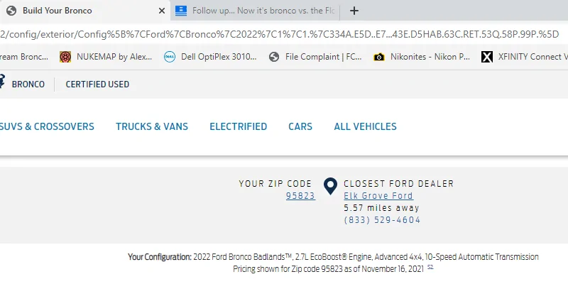 Ford Bronco Recent Build & Price Issue… 1637084045538