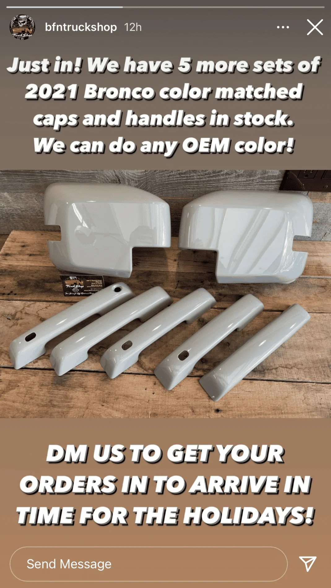 Ford Bronco Painted Mirror Caps and Door Handles Ordered 49A2648C-42F4-46B2-B55E-BB3EAB0D18AF