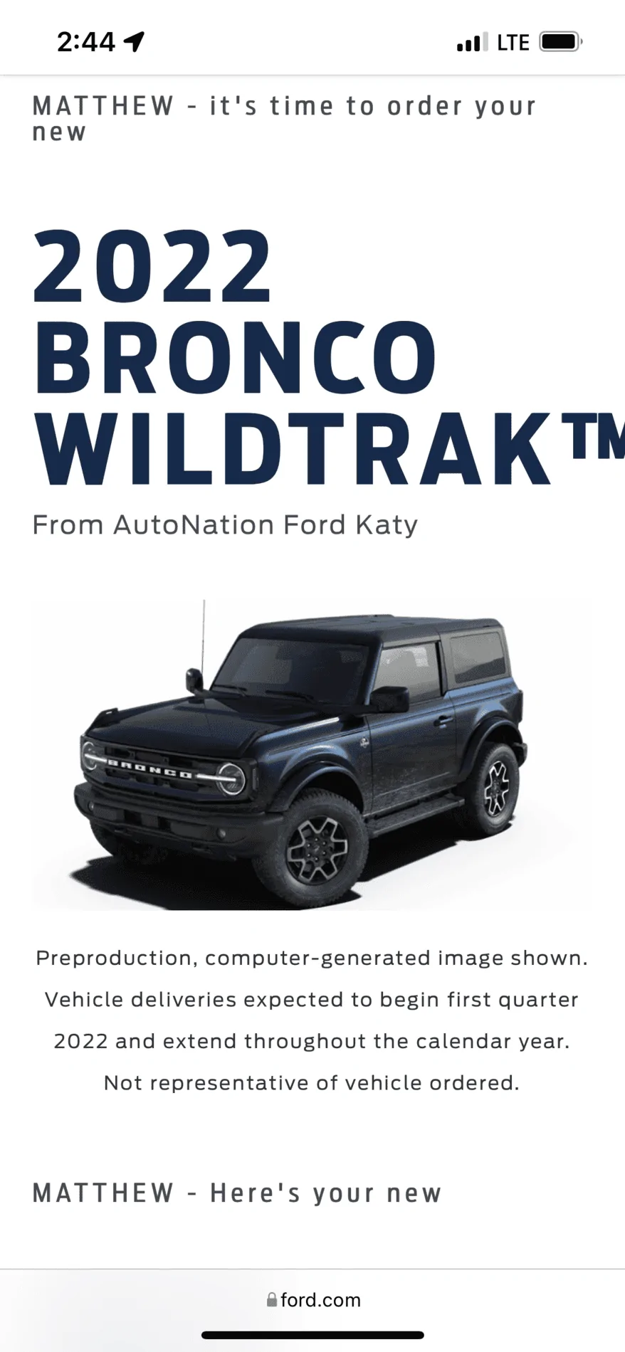 Ford Bronco ⏱ 2022 Bronco Scheduling Upcoming Week (11/15) For 4 Build Weeks in January! 4B2C7412-FC60-431C-A7D6-E0611AAD6982