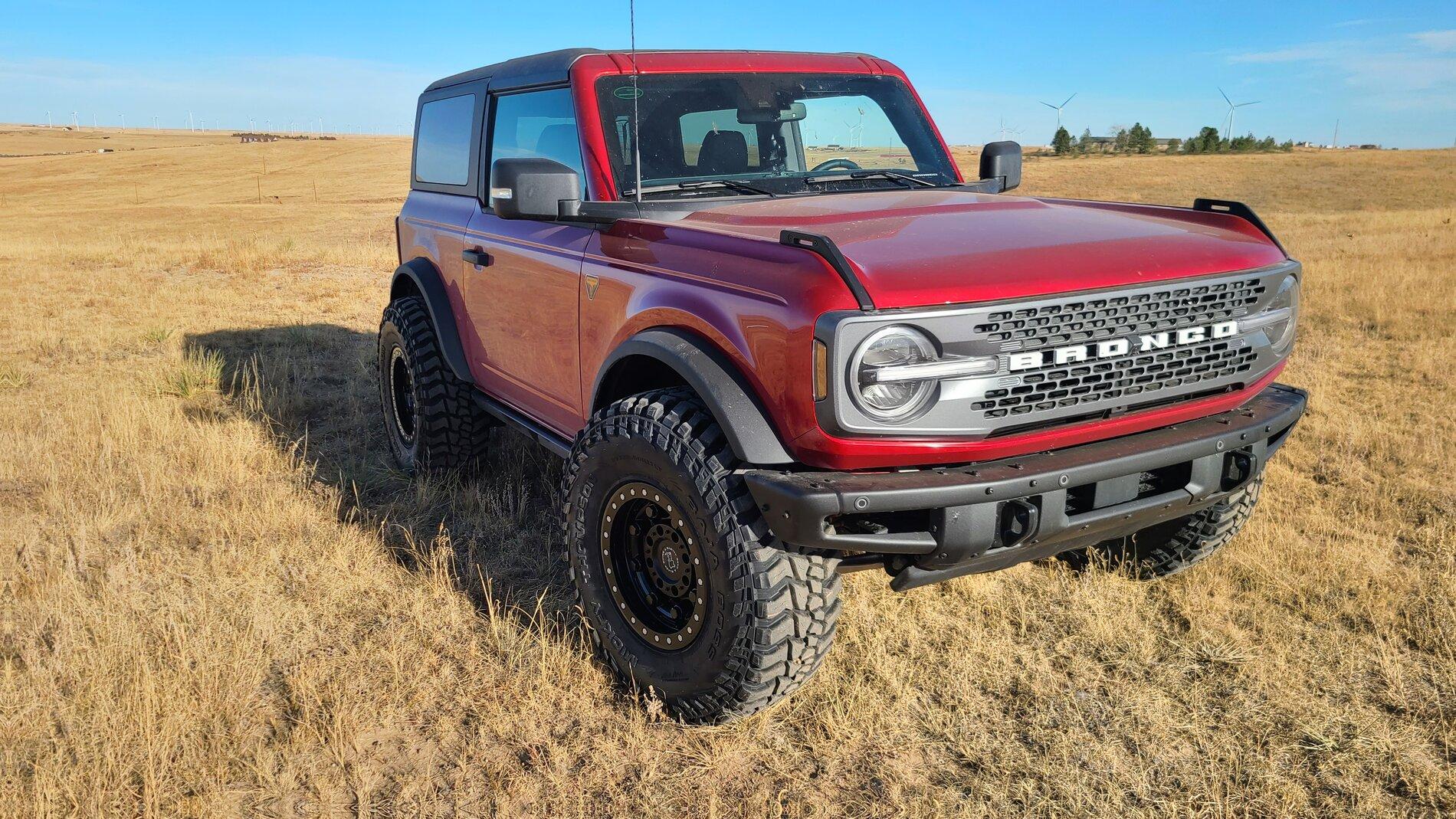 Ford Bronco Badlands 2 door on 37s no lift.... [37x12.50r17 Thompson Baja Boss MTs + Black Rhino Garison Beadlocks with +0 offset] 20211114_142112