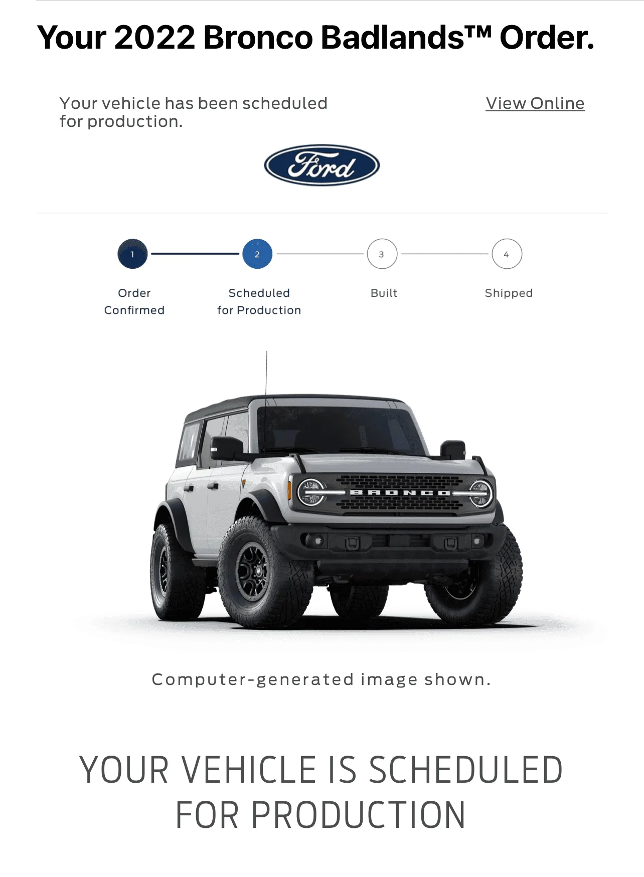 Ford Bronco 📬 11/18/22 Scheduling Email Received Group 1637272941961