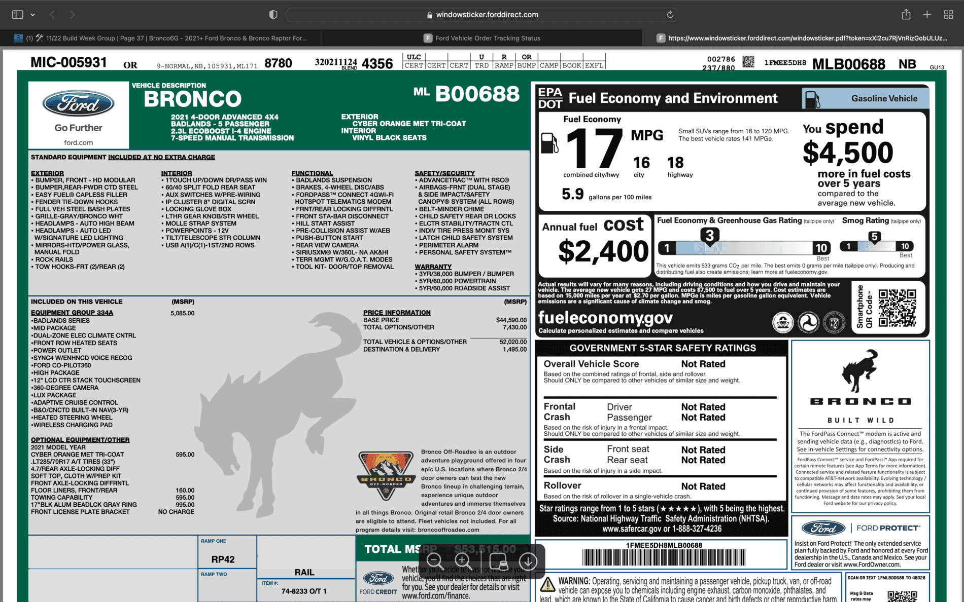 Ford Bronco Portland Area Dealer Discussions Screen Shot 2021-11-18 at 6.10.40 AM