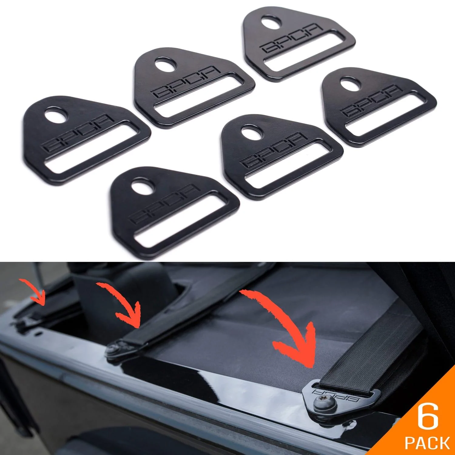 Ford Bronco Easy bolt replacement for hardtops GPCA-Jeep-tie-down-d-plate-cargo-cover-1