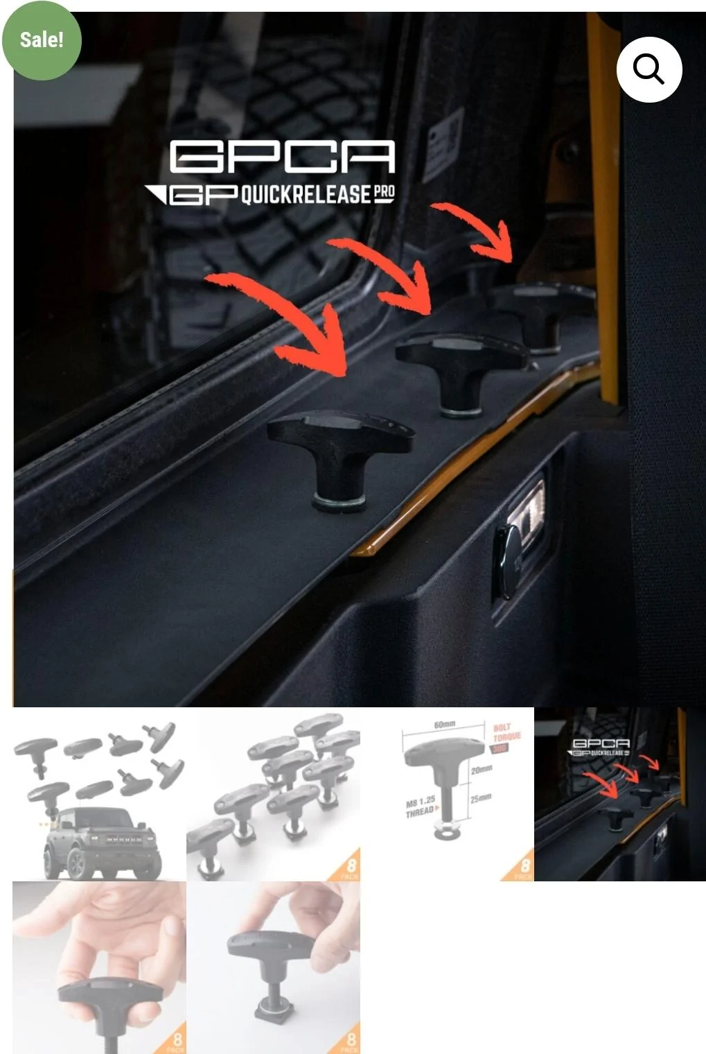 Ford Bronco Hard top quick detach wing bolts Screenshot_20211122-105132_Instagram