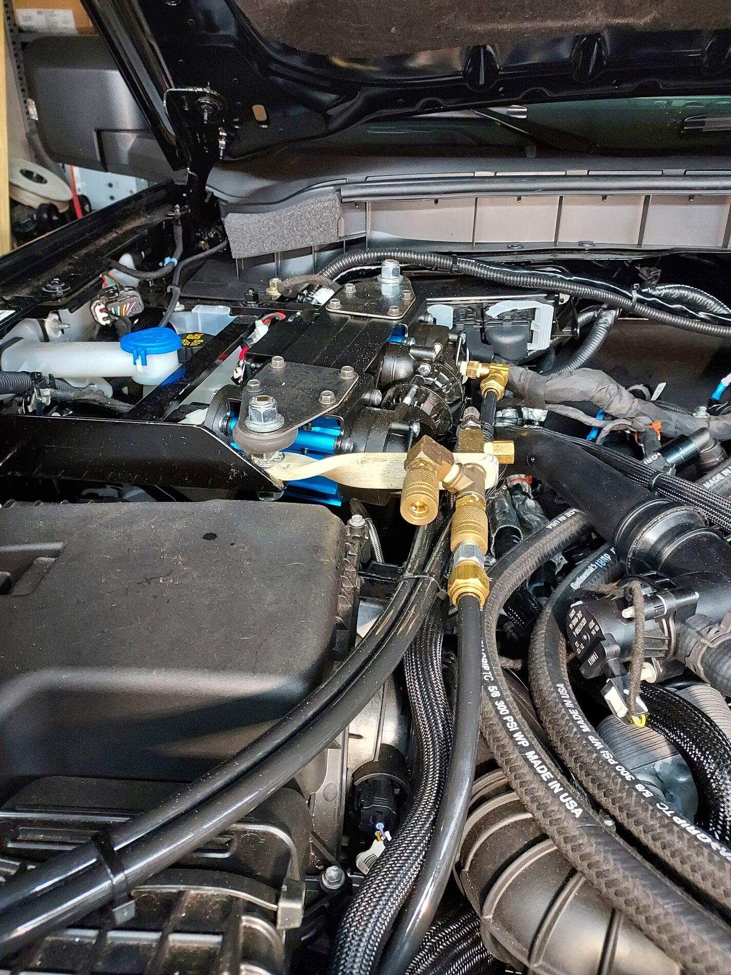 Ford Bronco ARB Dual Compressor Installed - Under Hood 2.7L Engine Compartment 1637629607079