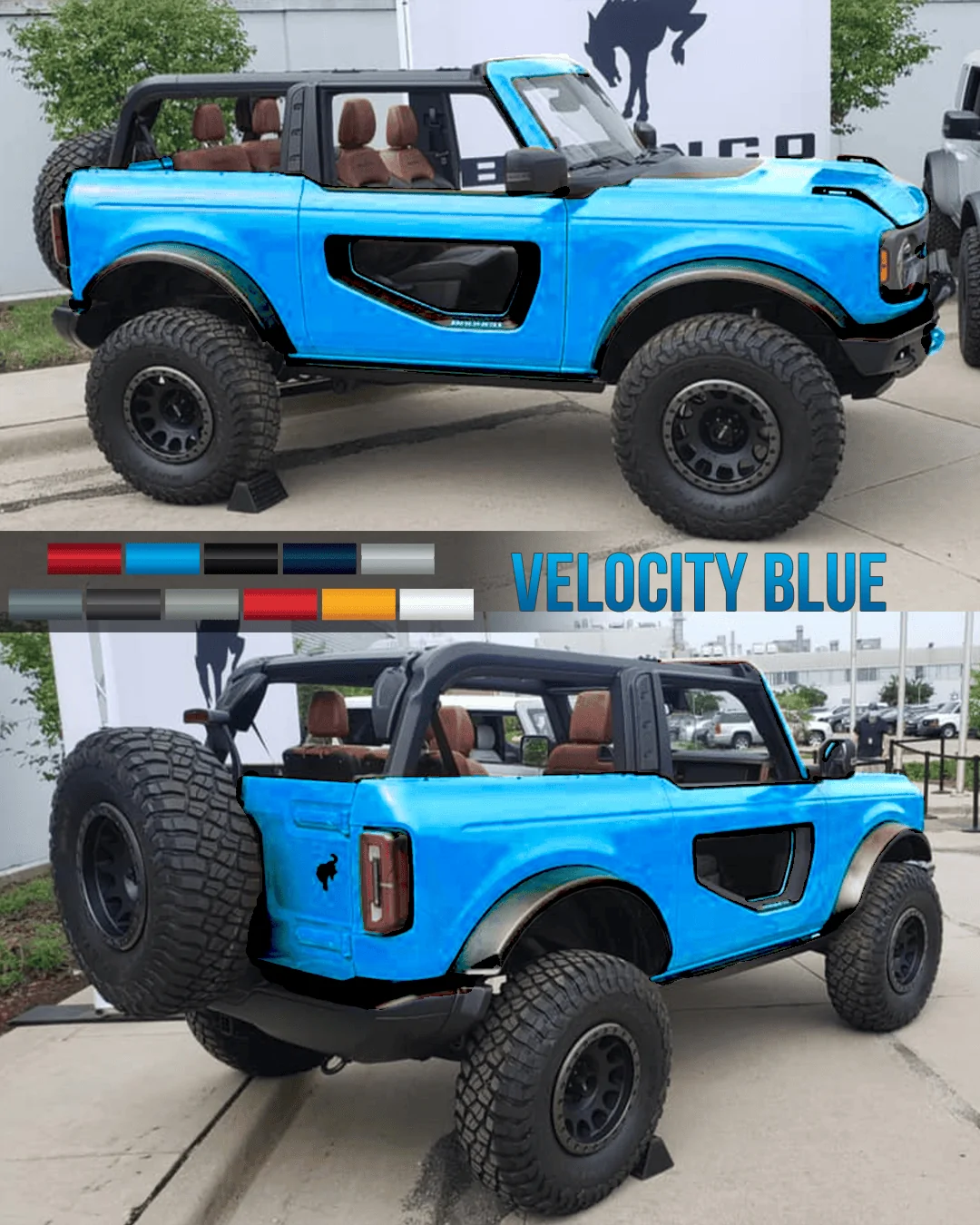 Ford Bronco Velocity Blue Metallic thread Bronco Velocity Blu