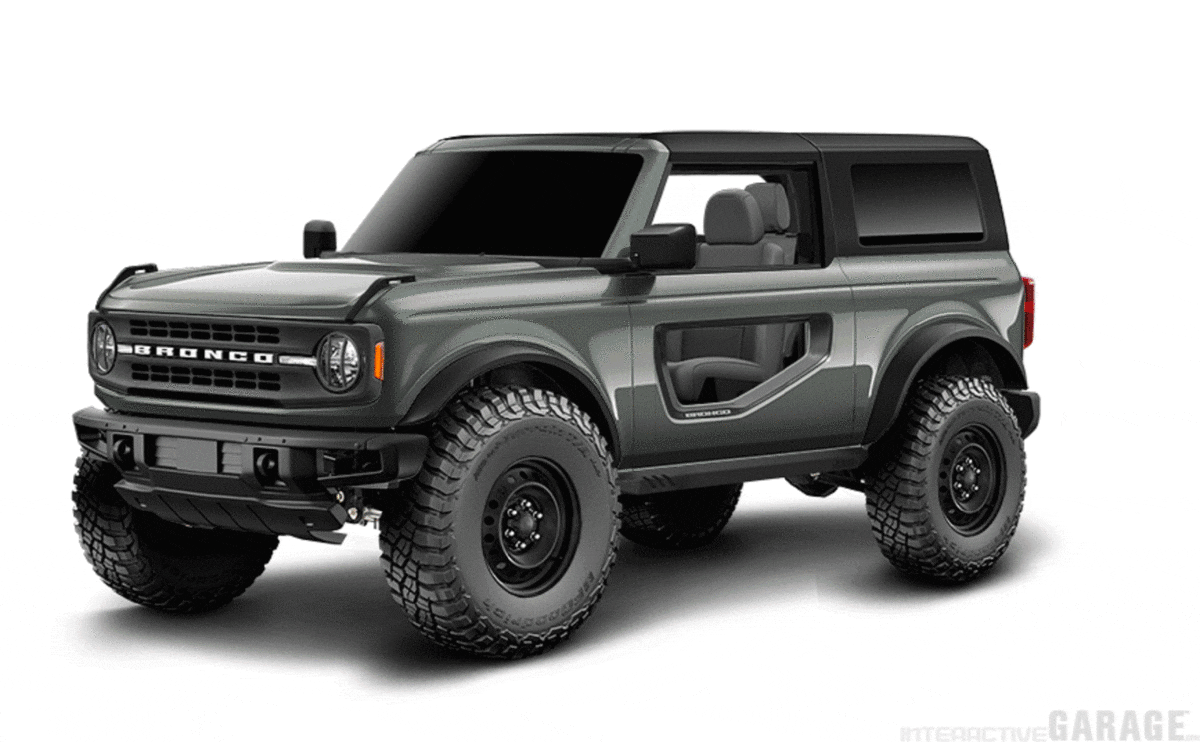 Ford Bronco Doors with the low windows. Bronco BD Black Top Half Door