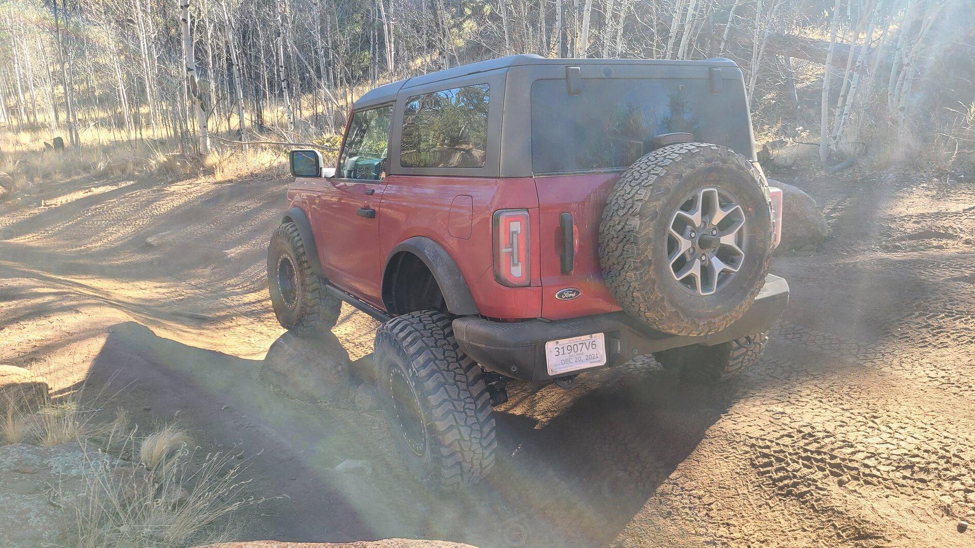 Ford Bronco Badlands 2 door on 37s no lift.... [37x12.50r17 Thompson Baja Boss MTs + Black Rhino Garison Beadlocks with +0 offset] 20211121_132012-
