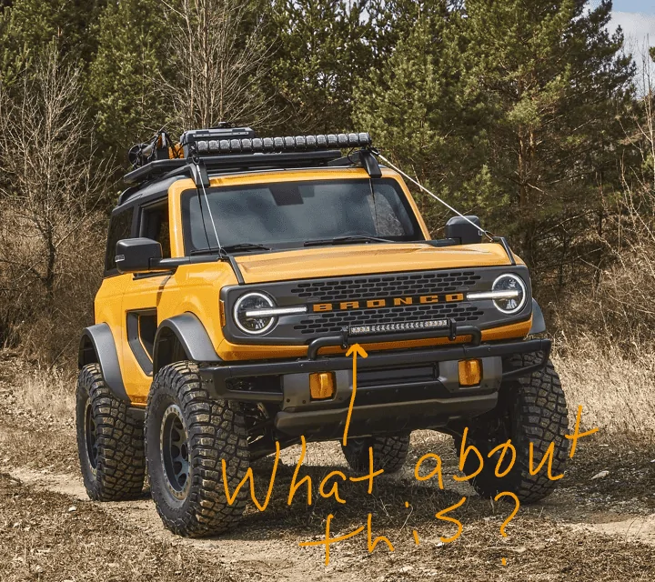 Ford Bronco JcrOffroad’s bolt-on steel bumper parts! Hoops & more. Lowbarwlight