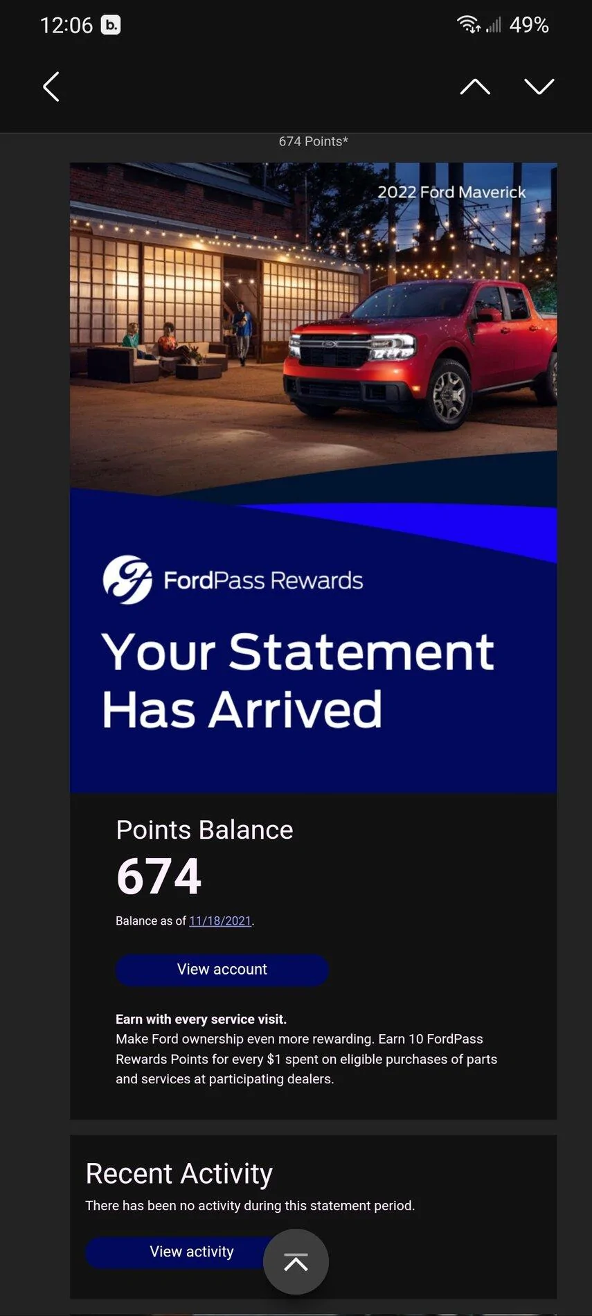 Ford Bronco Got my Ford Pass Reward (Sorry) Points! Screenshot_20211126-120652_Email