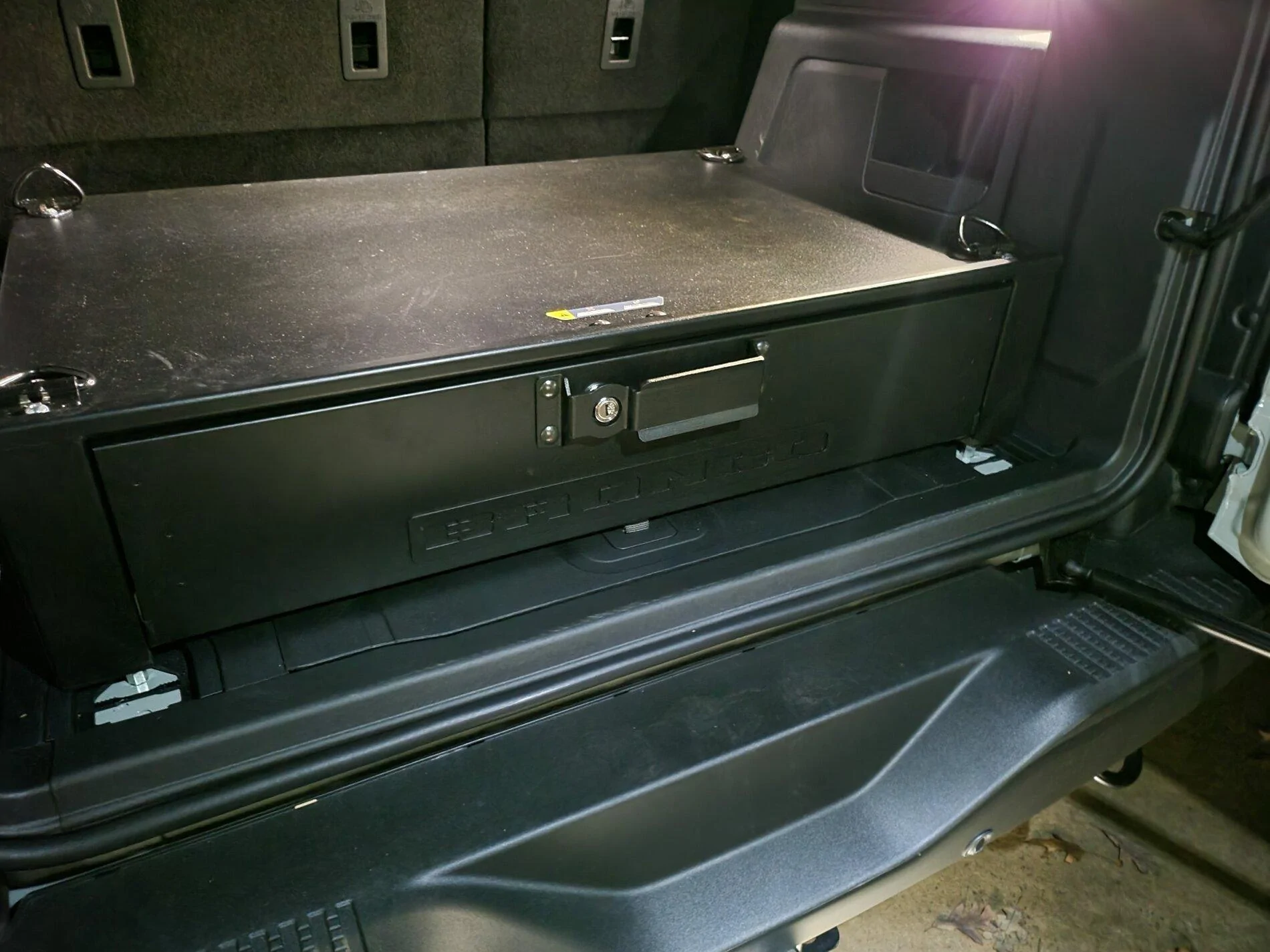 Ford Bronco Ford Cargo Drawer installed - notes and feedback 20211126_225628