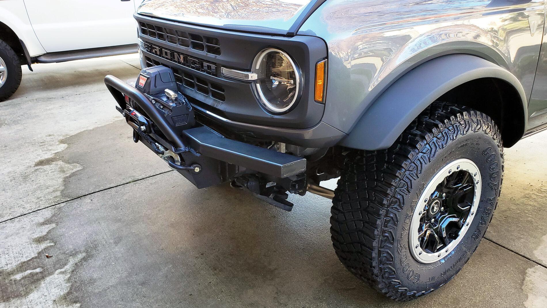 Ford Bronco DIY Winch Bumper Build angle edited