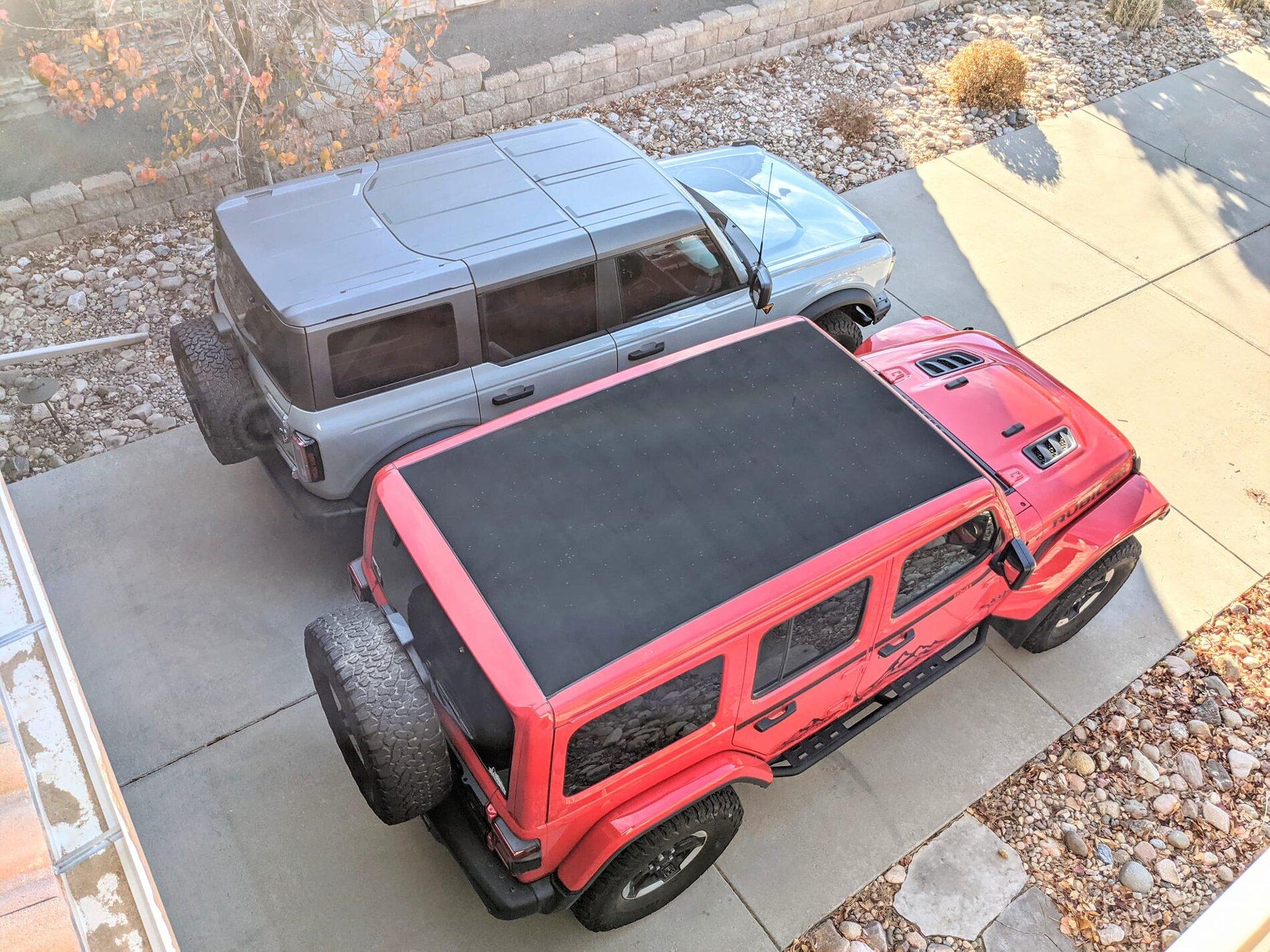 Ford Bronco Stock Bronco Badlands side-by-side vs Jeep Wrangler Rubicon on 3.5" and 37's 258779736_10109134164118783_5338433232239525845_n