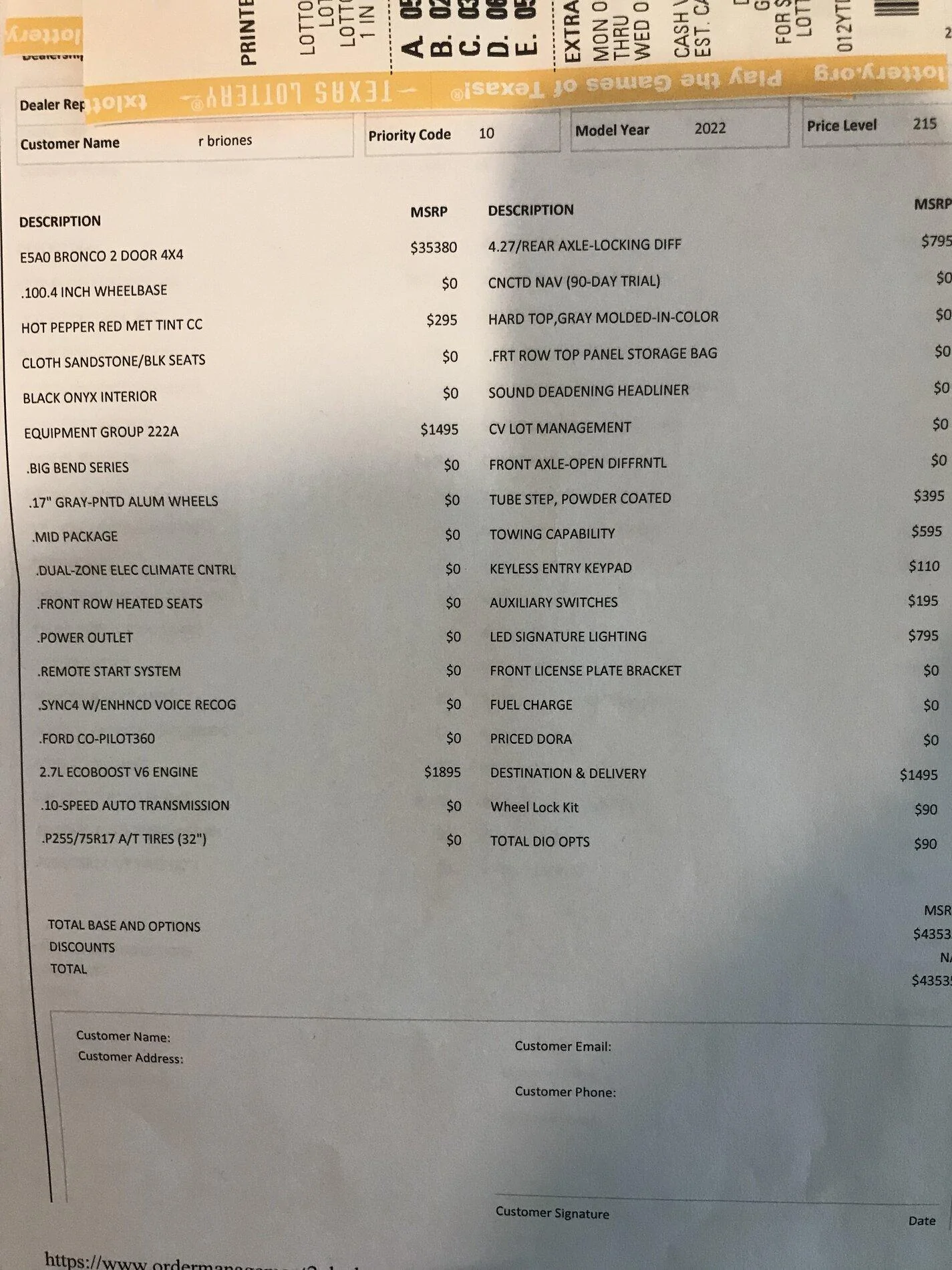 Ford Bronco Problems with incorrect packages tempImageGN5vMz