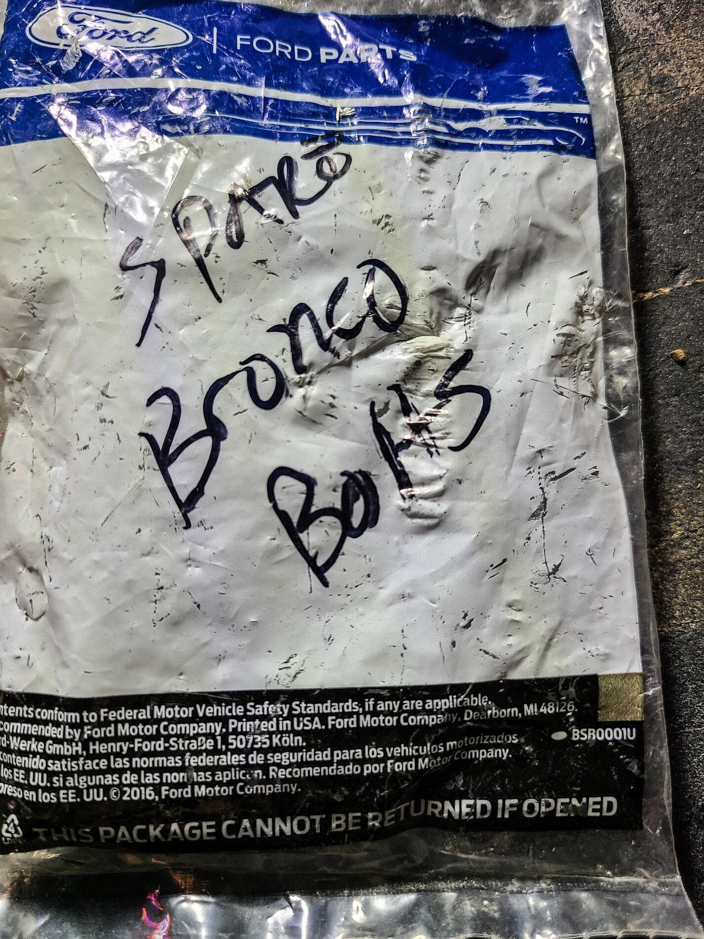 Ford Bronco Bronco Bolts part numbers PSX_20211130_193157