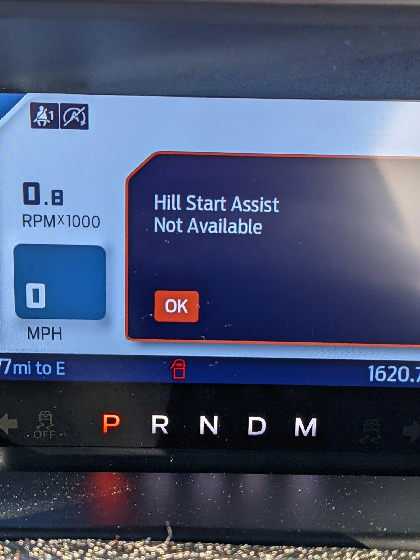 Ford Bronco Hillstart Assist Not available Warning (repeatable) PXL_20211123_203725761
