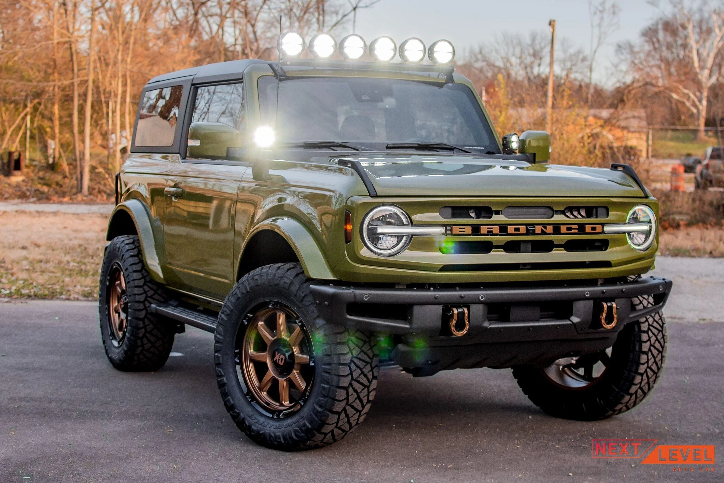Ford Bronco Khaki Green Bronco Outer Banks Build - 2" Lift, 35" Nitto, 20" Wheels, Rigid Lights, etc. 1AA2ED33-C235-4F07-BD97-EC80A080B44C