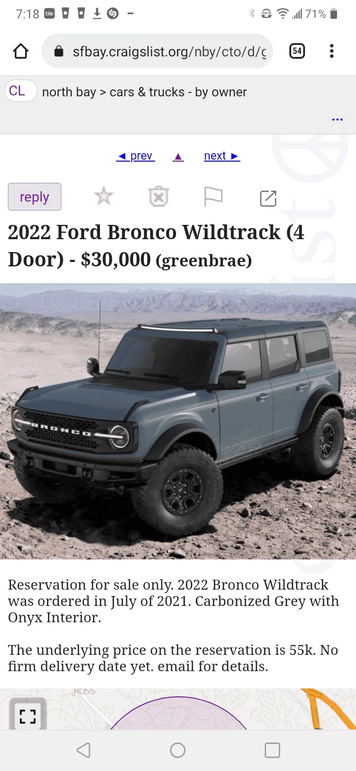 Ford Bronco Wildtra"c"k reservation (only) for $30K Screenshot_20211201-191805