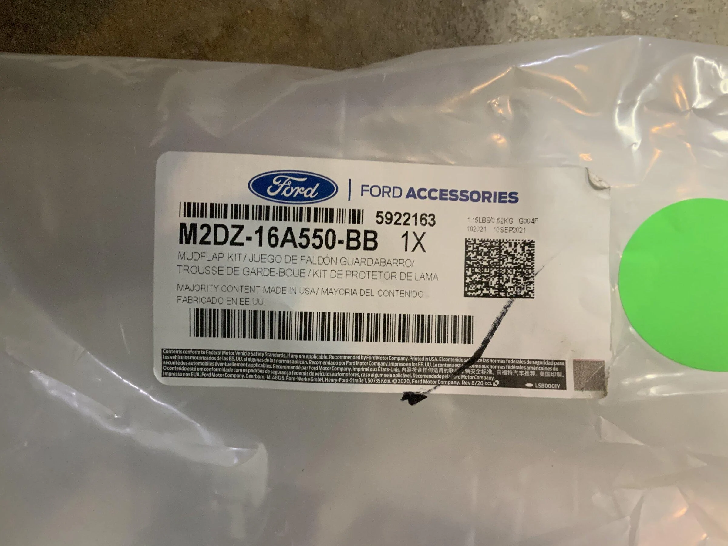 Ford Bronco OEM Rear Mud Flaps 4767E9BC-CE05-4D59-9FDF-A5907C0D4982